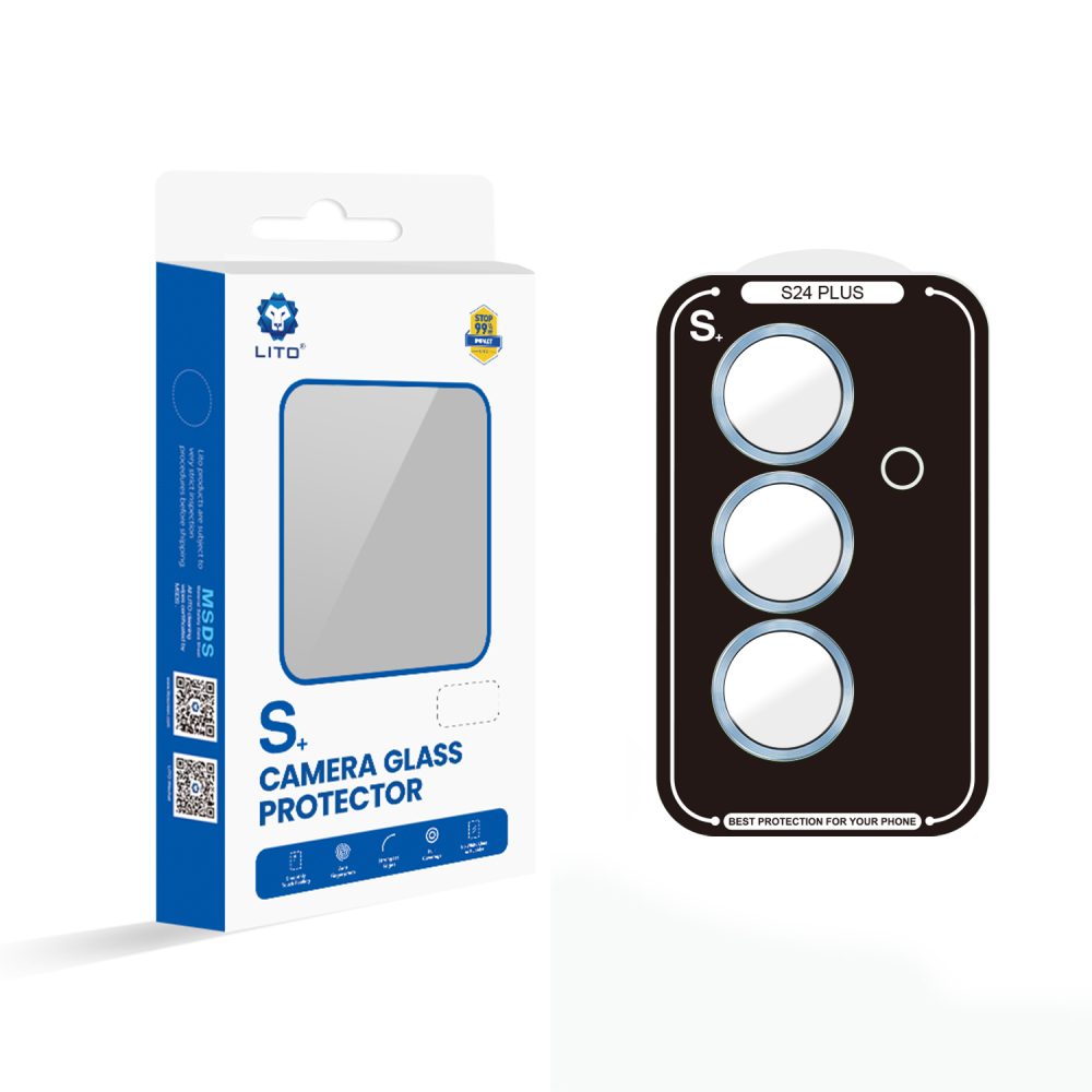 LİTO Samsung Galaxy S24 Plus Anti-Reflective Kamera Lens Koruyucu Sapphire Blue