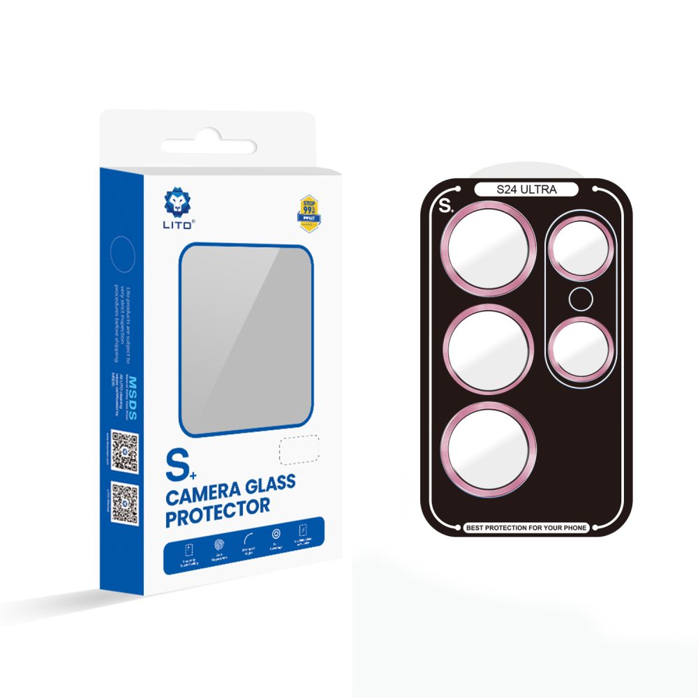 LİTO Samsung Galaxy S24 Ultra  Anti-Reflective Kamera Lens Koruyucu Titanium Violet