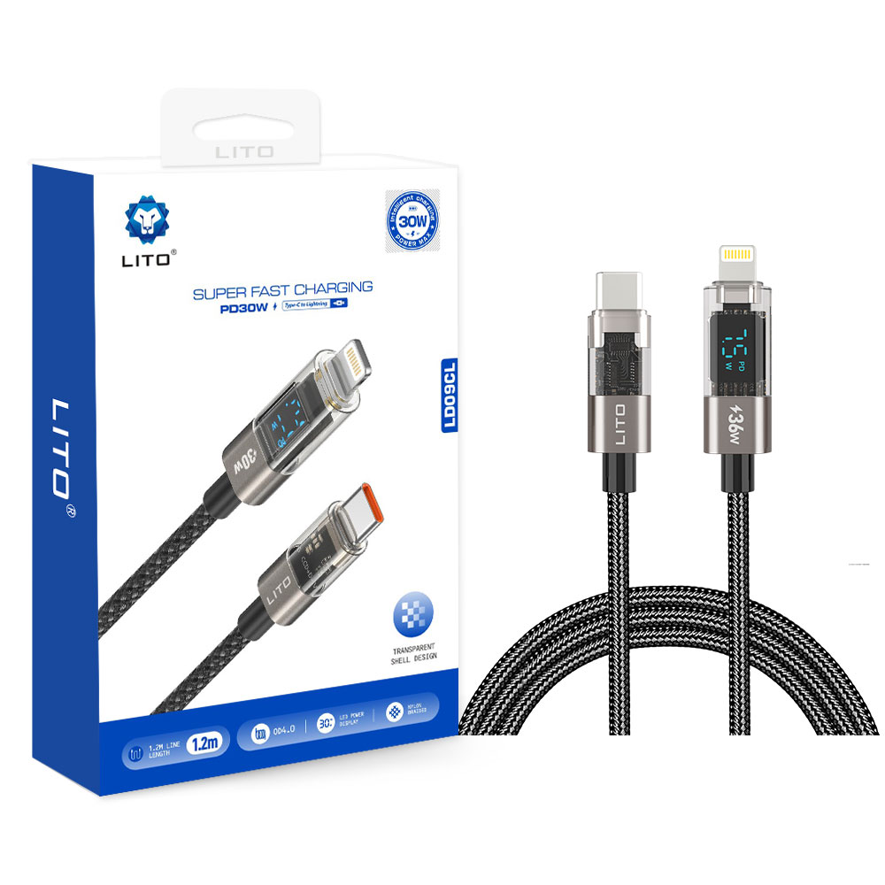 LITO 100W LED Göstergeli Type C-Lightning Hızlı Şarj-LD09