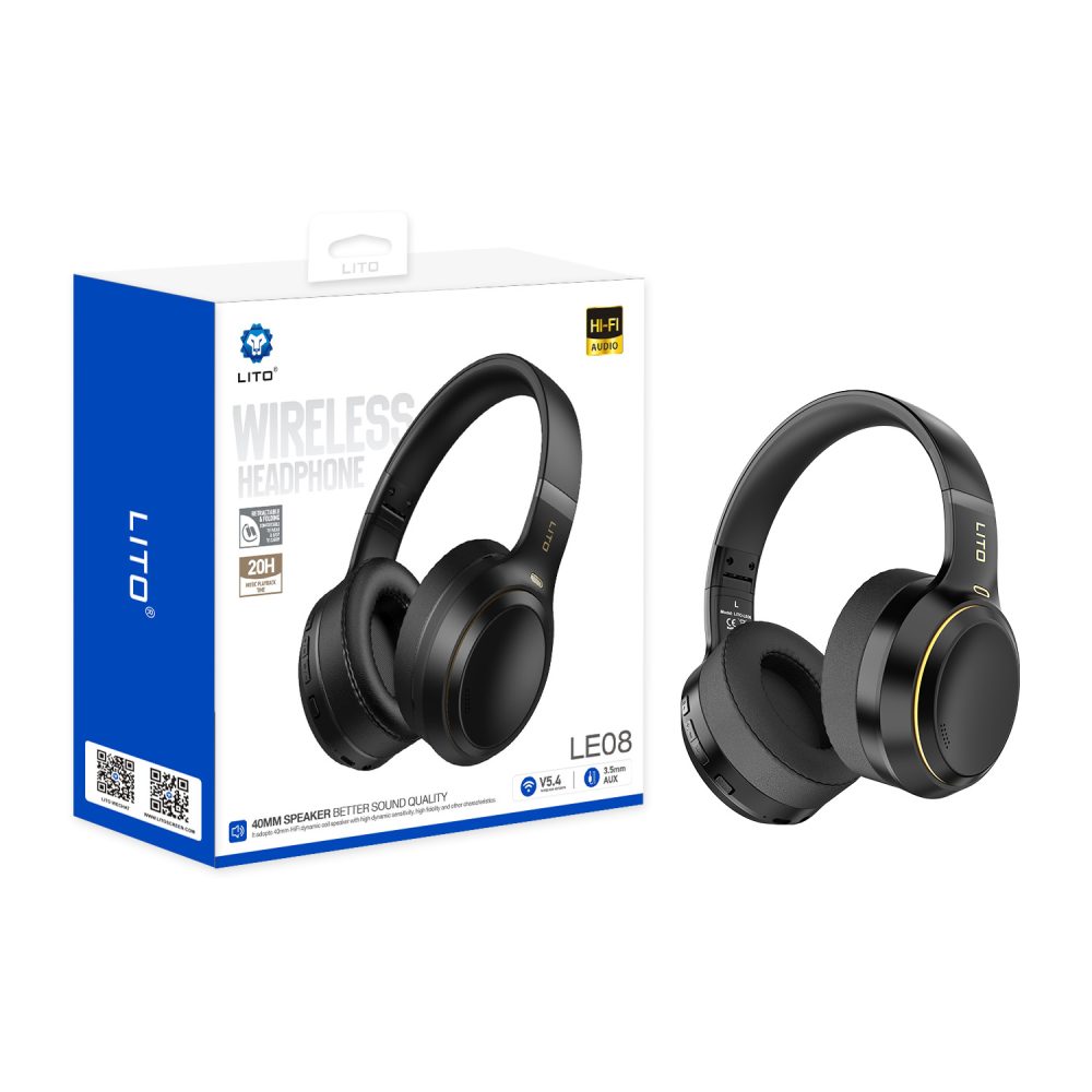 Lito LE08 Bluetooth Kulaklık, Siyah