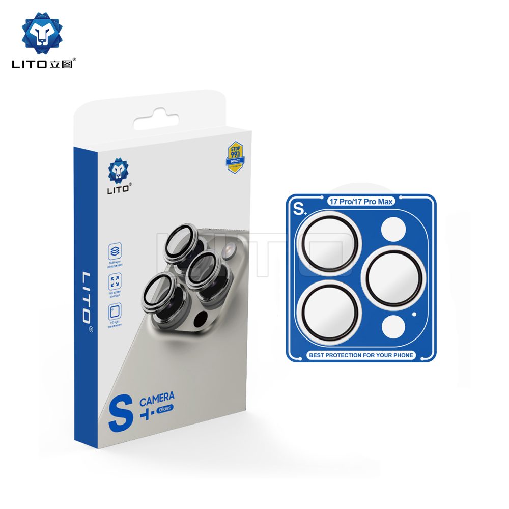 LİTO iPhone 17 Pro/17 Pro Max Kamera Lens Koruyucu Silver