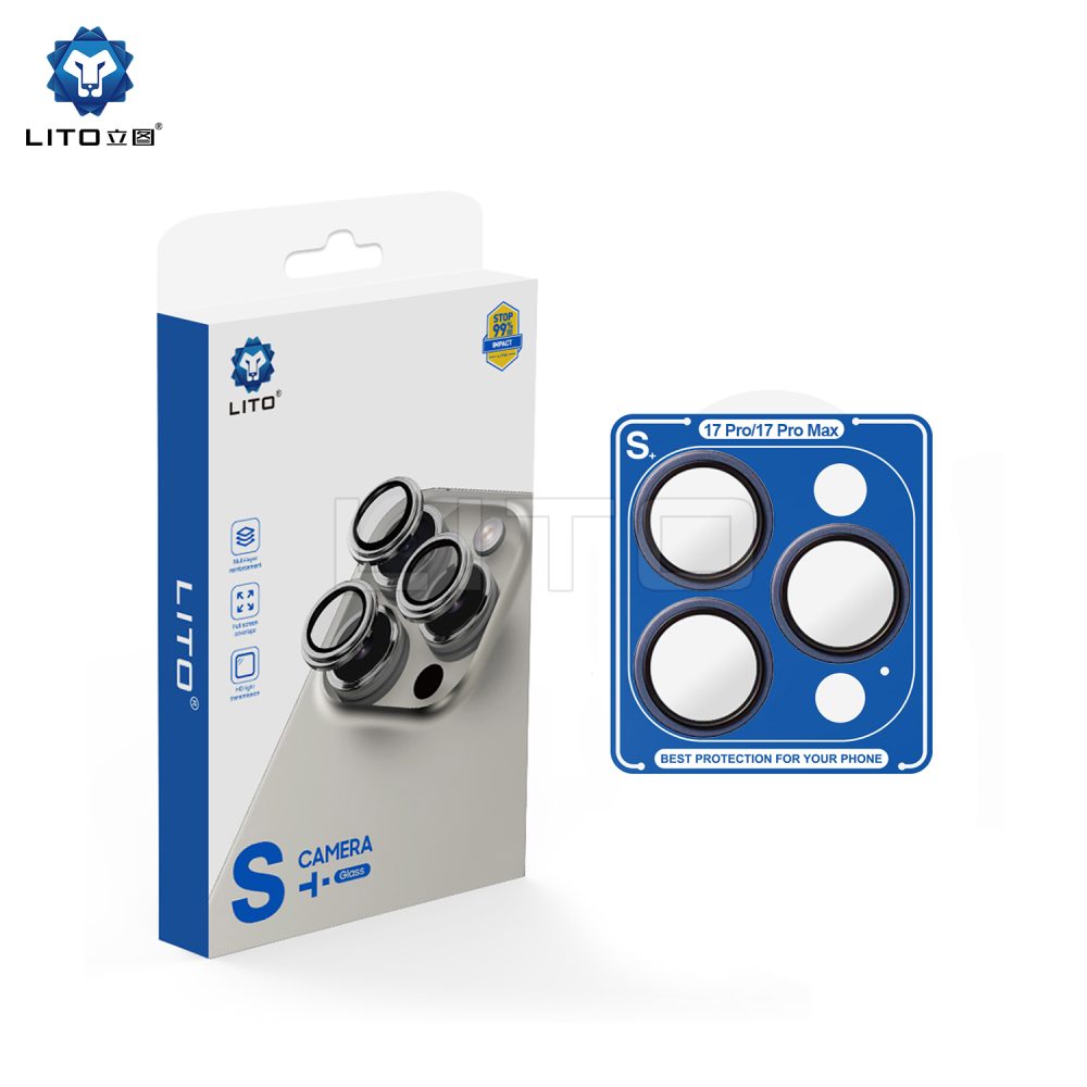 LİTO iPhone 17 Pro/17 Pro Max Kamera Lens Koruyucu Navy blue