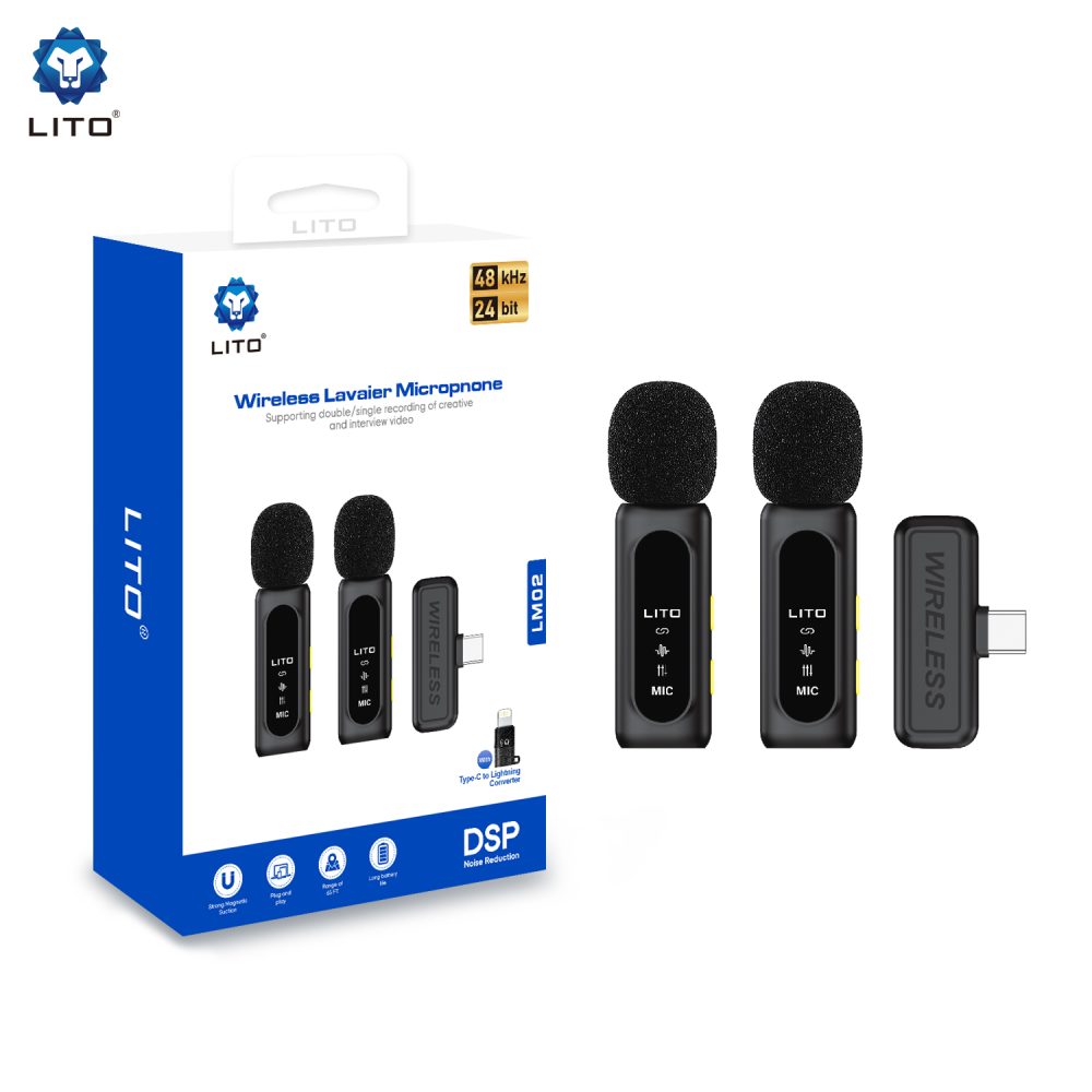 Lito LM02 Wireless Yaka Mikrofonu