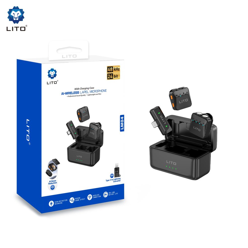 Lito LM04 AI-Wireless Yaka Mikrofonu