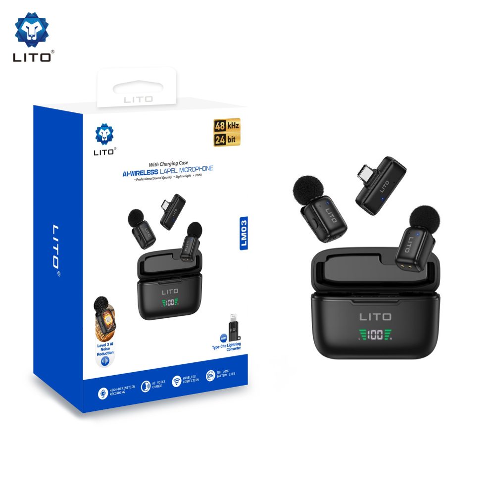 Lito LM03 AI-Wireless Yaka Mikrofonu